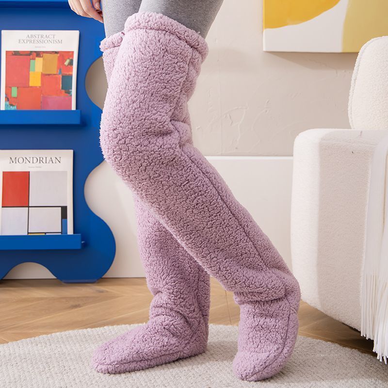 Over-Knee Fuzzy Warm Socks for Winter Comfort