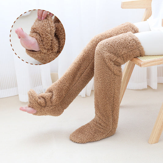 Over-Knee Fuzzy Warm Socks for Winter Comfort
